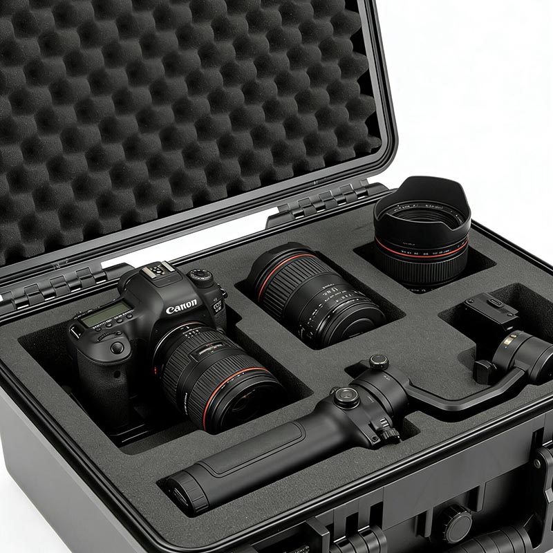 Muovinen laitekotelo vaahdolla