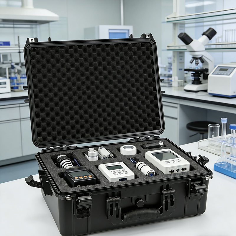 Suojakotelo laitteiden testausta varten